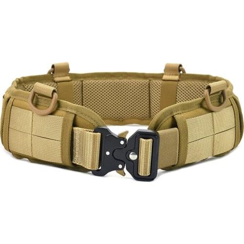 Tactical Molle Belt Outdoor Military Paintball Hunting CS Nylon Waistband Men Adjustable Waist Support Band Airsoft Combat Belts