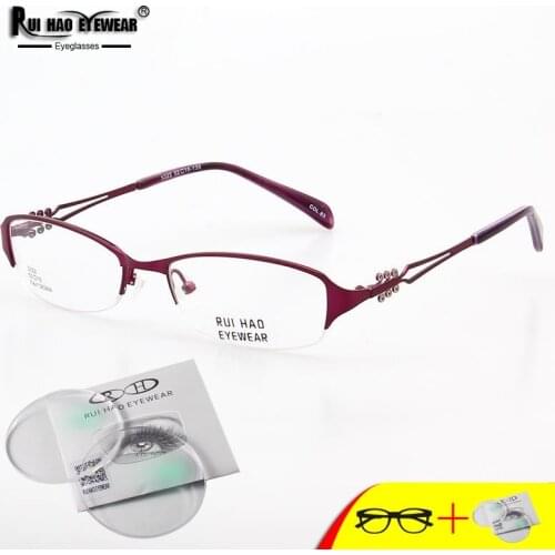 Women Prescription Eyeglasses Leisure Glasses Frame Fill Optical Lenses Customize Myopia Progressive Spectacles 3322