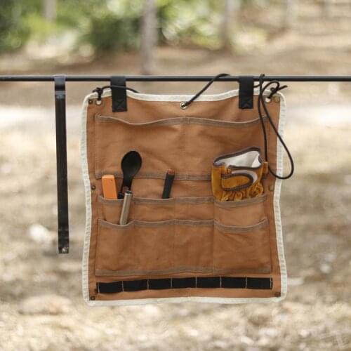 1Pcs Multifunctional Canvas Hanging Tent Canopy Hanging Bag Equipment Accessories Storage Bag 2 Style Home Storage Organization