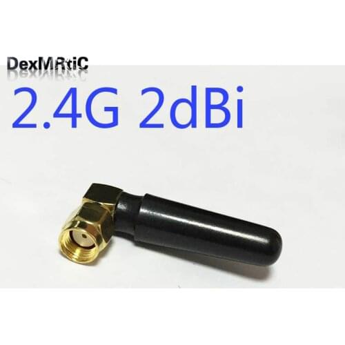 Brand New 1PC Wifi Antenna 2.4Ghz 2dbi RP-SMA connector right angle adapter NEW Wholesale