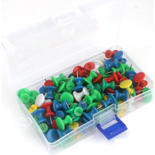 100pcs Colored push pin tacks Big size drawing map pins alfinete chinchetas pushpins Stationery yellow, red, green, blue, white
