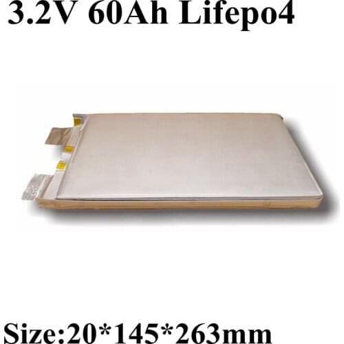 4pcs 3.2v 60ah Lifepo4 Lithium Battery for Diy 12v 24v 36v 120ah Ebike Beach Cruiser Sea Scooter Motorhome Car Star Golf Cart