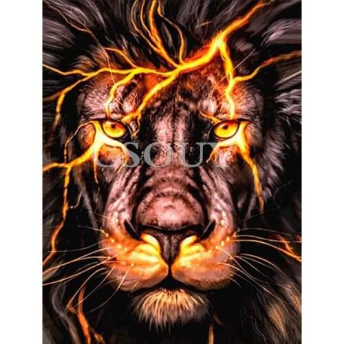 Diy Diamond Painting Cross Stitch Click On The Lion Head Diamond Painting Portrait Red lips Collection Abstract Diamond Paintin