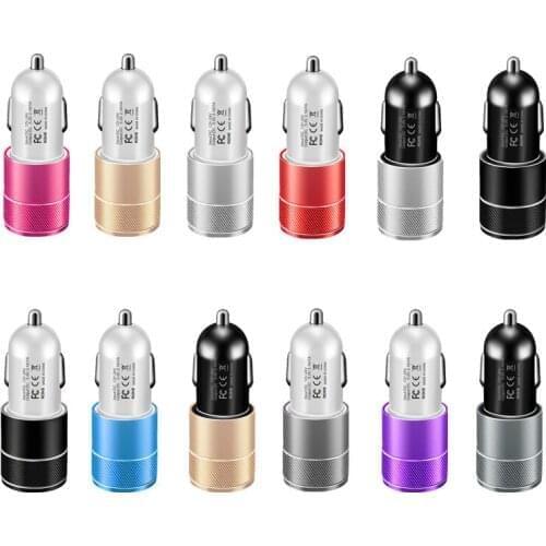 Car Charger Mini Dual USB Car Charger Adapter 3.1A Double USB 2-Port For iPhone 8 X 7 Plus Samsung Galaxy S4 S5 with Opp Package