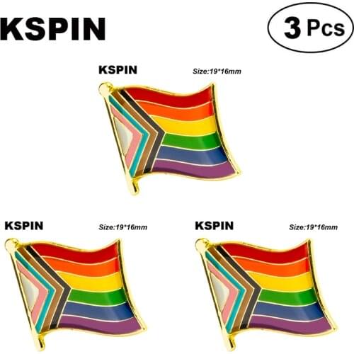 Progress Pride Lapel Pin Brooches Pins Flag badge Brooch Badges