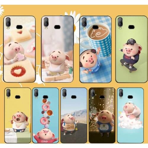 PENGHUWAN Pig little fart Bling Cute Phone Case For Samsung A10 A20 A30 A40 A50 A70 A71 A51 A6 A8 2018