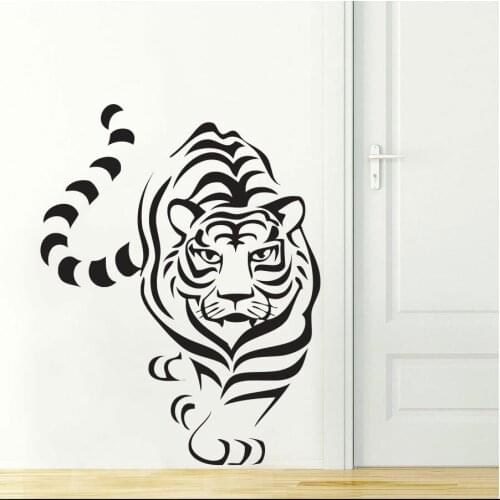 Cat Jungle Animal Tiger Wall Decal Decor Art Sticker Vinyl jungle Zoo Wall Sticker Animal Tiger House Decorative Wall NY-323