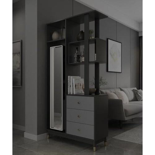 Door screen porch Nordic modern living room wine cabinet small family wall integrated shoe cabinet partition cabinet