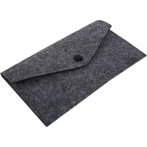 Felt Coin Wallet Women Men Purse Change Bag ID Credit Card Holder X7YA