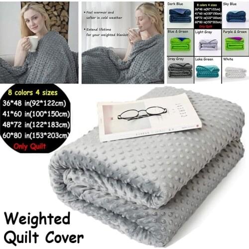Bedroom Bubble Fleece Blanket Duvet Cover Solid Color Quilt Cover Luxury Simple Winter Warm Gravity Blanket Thick Bedding