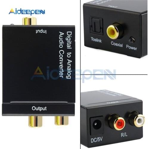 Coaxial Optical Fiber Digital Analog Audio To RCA R/L Audio Decoder SPDIF ATV DAC Decoder Amplifier Adapter 3.5mm Jack For DVD