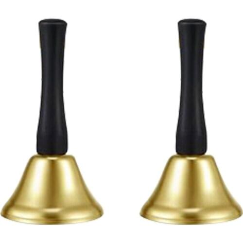 Hand Bell Christmas Supplies Christmas Style Stainless Steel Gold Silver Class Bell Hand Bell Pet Bell