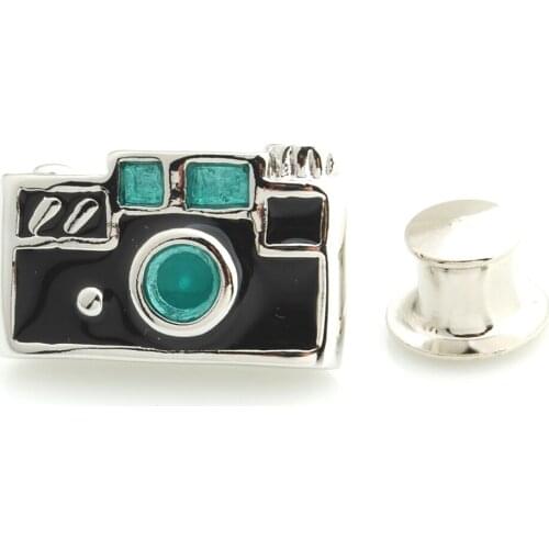 YHLP-1610S Fashion Novelty Camera,Fountain Pen Tie Lapel Pins, Badges- Mix Styles Acceptable