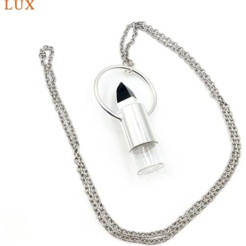 Natural Gems Rollerball Perfume Bottle pendant Crystal Quartz Essential Oil Diffuser Bullet Pointed Cap massage vial