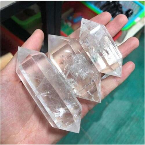Natural Clear Quartz Double Wand Point Crystal Stones For Decoration