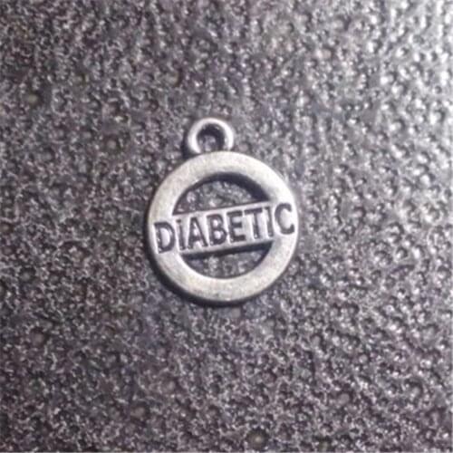 New fashion silver plated diabetic charm for bracelet