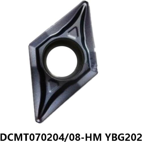 Original DCMT 070204 Carbide Inserts for Steel anfd Stainless Steel DCMT070204-HM DCMT070208-HM YBG202 Lathe Cutter DCMT0702