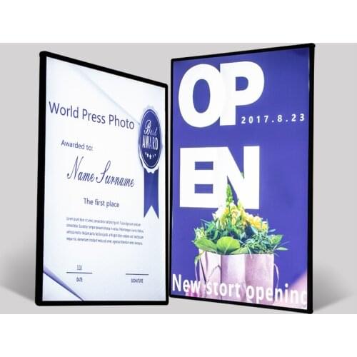 A3 glass box with metal frame led lightbox sign back light frame