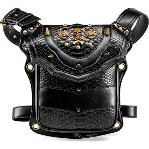 Newhotstacy Bag 08052021 Ladies handbags punk skull locomotive bag single shoulder bag waist bag