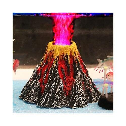 Pet Supplies Crafts Artificial Volcano Fish Tank Decor Resin Rockery Aquarium Accessories Simulation Ornament Decoration