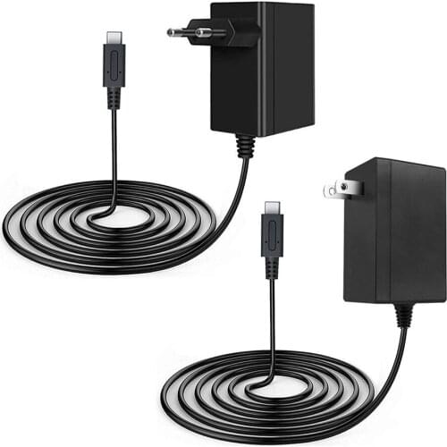 Eu Us Plug Adapter Charger For Nintendo Switch Ns Game Console Wall Travel Home Charging Usb Type C Power Supply