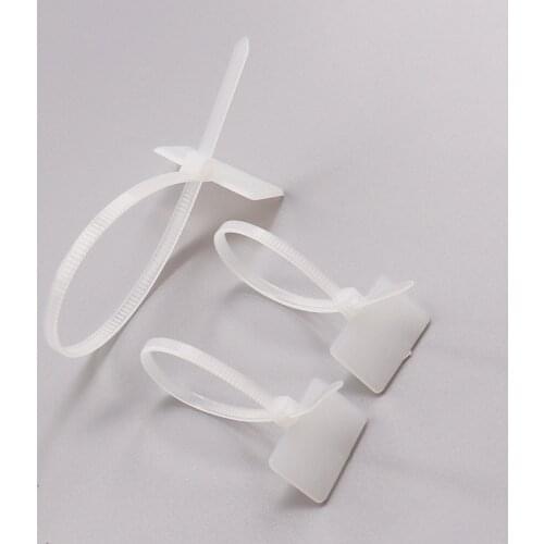 100pcs/lot Nylon Outer Sign Type Cable Tie Seal Mark Mark Tie Line Control Line Label Tie 4*200mm