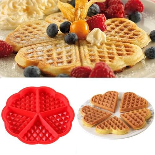 2pc Baking Mold Kitchen Silicone Mini Round Waffles Pan Cake Baking Mould Pastry Tray Chocolate Biscuit Mould Home Baking Toold