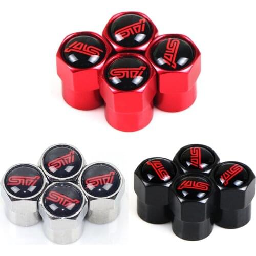 4pcs Car Styling Decor Logo Case For Subaru STI Impreza Forester Tribeca XV BRZ Emblems Accessories Auto Caps Badge