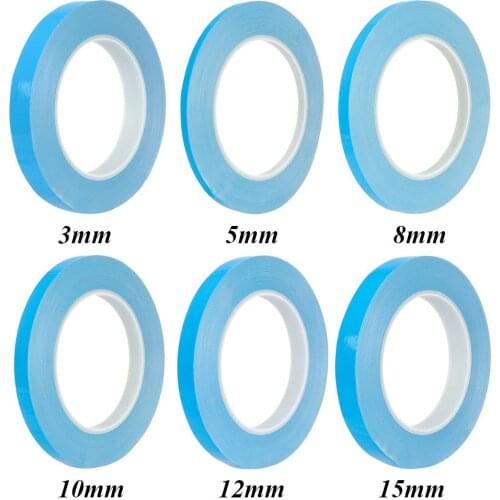 6 Sizes 25 meter/Roll Transfer Heat Tape Double Sided Thermal Conductive Adhesive Tape for Chip PCB CPU LED Strip Light Heatsink