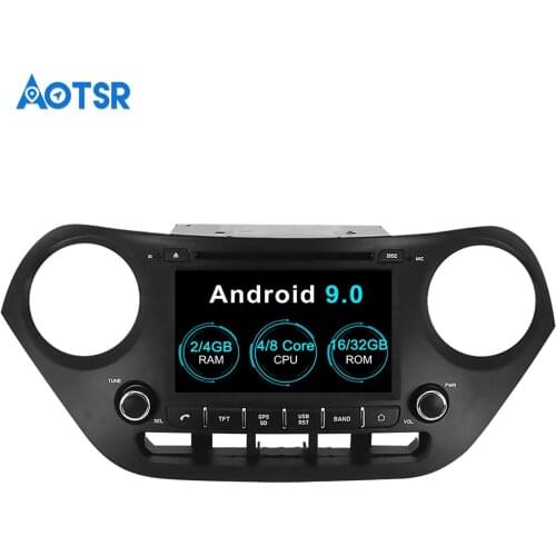 Aotsr Android 9.0 GPS navigation Car DVD Player For Hyundai i10 2013 2014 2015 multimedia 2 din radio recorder 4GB+32GB 2GB+16GB