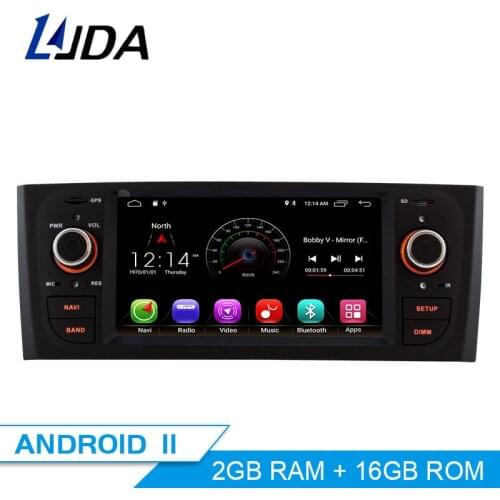 LJDA Android 10.0 Car DVD Player For Fiat Grande Punto Linea 2007 2008 2009 2010 2011 2012 Multimedia Stereo GPS 1 Din Car Radio