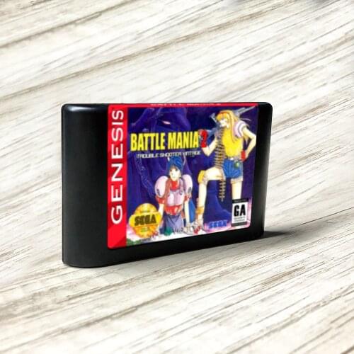 Battle Mania 2 - USA Label Flashkit MD Electroless Gold PCB Card for Sega Genesis Megadrive Video Game Console