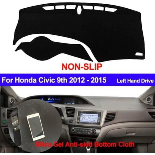 TAIJS Car Dashboard Cover Silicone Non-Slip For Honda Civic 9th 2012 2013 2014 2015 Auto Dash Mat Sun Shade ANti-UV DashMat