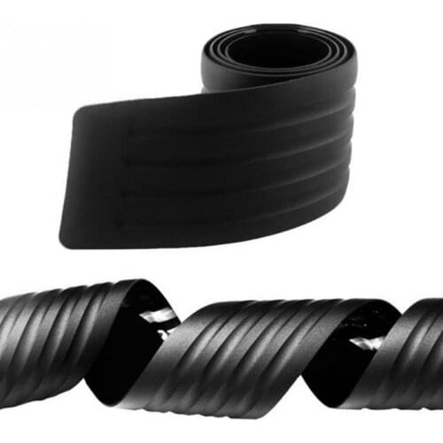 Black Rear Bumper Sill Protector Plate Rubber Cover Guard Trim Pad Exterior Accessories Car Stickers Ornaments Car