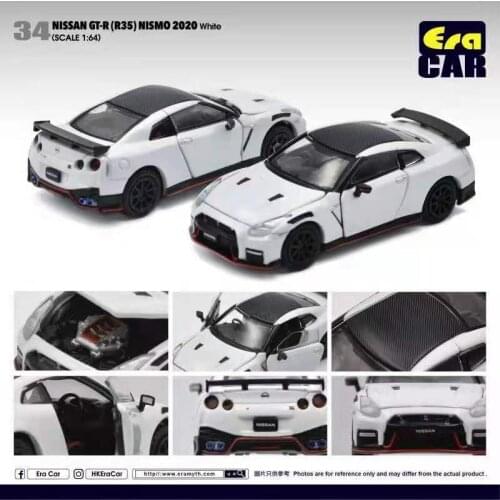 Era Car 1:64 Nissan GT-R R35 Nismo 2020 White Diecast Model Car