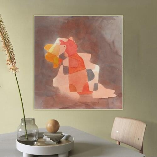 Citon Paul Klee《Woman Leaning Back》Canvas Art Oil Painting Artwork Print Poster Picture Wall Decor Home Living Room Decoration