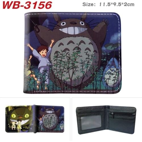 Anime My Neighbor Totoro PU Wallet Mens Bifold Gifts Teenager Casual Cosplay Boys Girls Photo Coin Card Holders Leather Purses