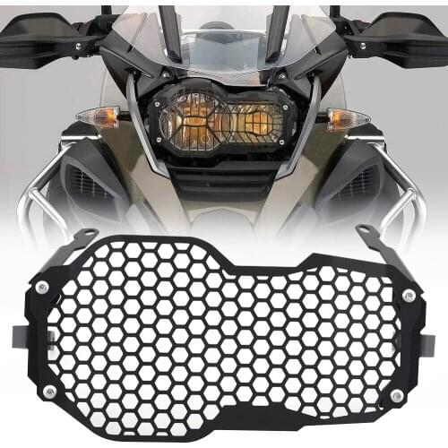 Motorcycle Headlight Grille Cover For BMW R1200GS Adventure 2013-2019 Stainless Steel Black Headlamp Protector Guard