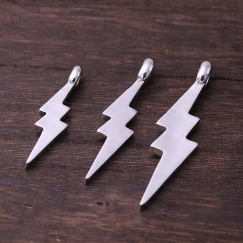 925 Sterling Silver Fashion Jewelry Personality Men Women Retro Thai Silver Craft Pendant Cherry Blossoms Lightning Pendant