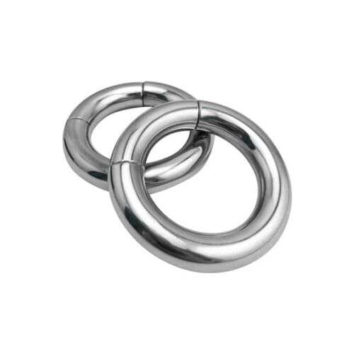 Metal Magnet Locking Scrotum Testicle Lock Clamp,Cock Ring Ball Stretcher,Chastity Device Delay Adult Game for Men Restraints