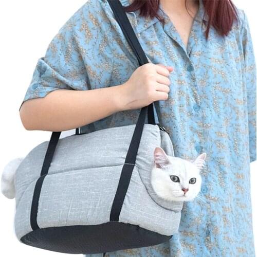 Soft Warm Cotton Dog Cat Shoulder Bag Portable Pet Handbag Comfortable Travel Dog Carrier Bag