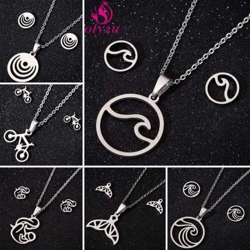 New Fashion Golden Motorcycle Necklace Pendant Stainless Steel Geometric Round Irregular Handmade Jewelry Jewelry New Year Gift