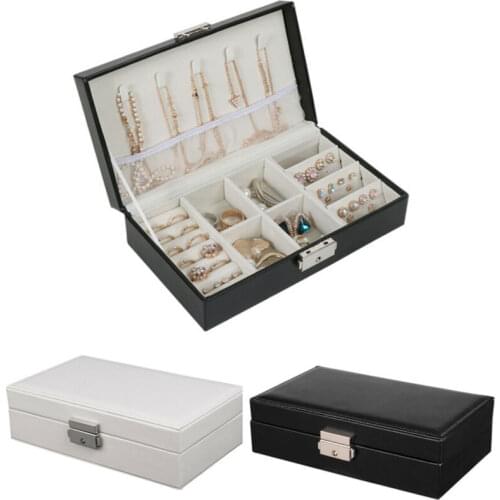 New Fashion Flannel Square Jewelry Box Simple layout Makeup Organizer choker Ring necklace Storage Box