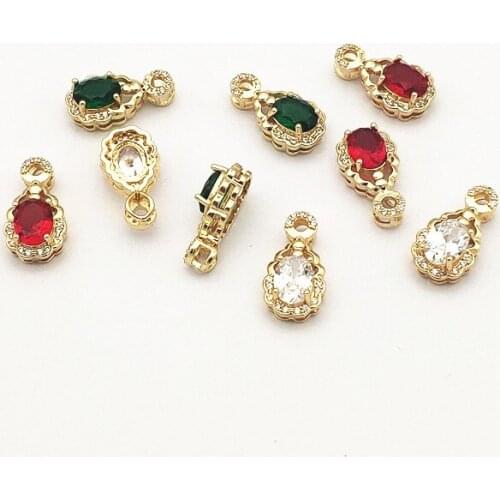 New arrival! 18x10mm 50PCS Crystal/Cubic Zirconia Drop shape Charm for Hand Made Earrings DIY parts,Jewelry Findings & Component