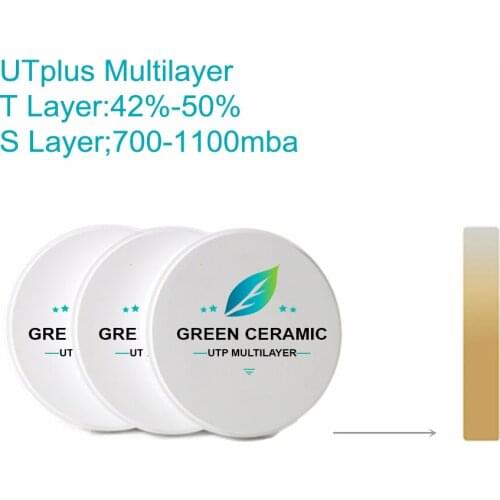 Wholesale UT+ multilayer A2 dental lab cad cam color pre-shaded zirconia blank blocks