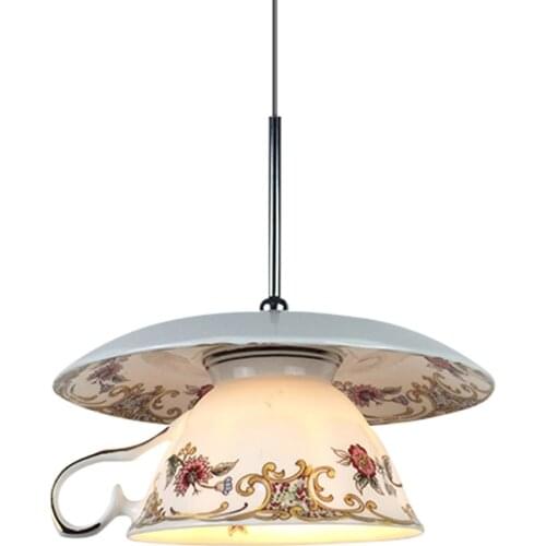 Nordic Flower Cup Pendant Light Europe Modern Dining Room Hanging Lamp Kitchen Indoor Lighting Fixture Home Decor Loft Luminaire