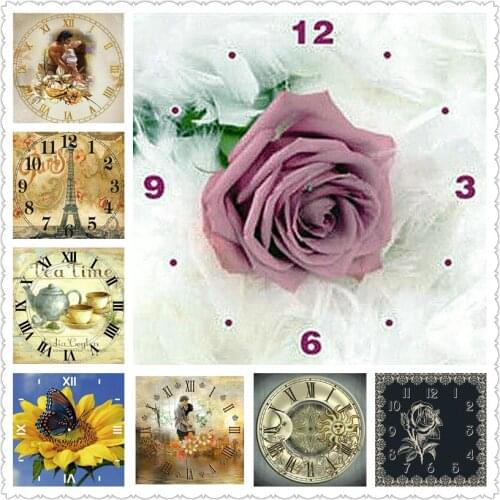 Full square diamond painting wall clock pattern diamond mosaic diamond cross stitch clock painting for home decoration