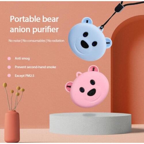Portable Car Air Purifier Anion Generator USB Rechargeable Clean Odor Formaldehyde Smoke Remove Car Air Purifier