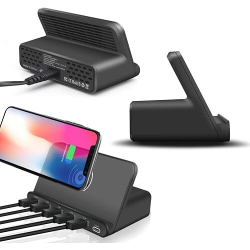 QC3.0 fast charge QI wireless charger For iPhone Samsung 5V9V12V multi USB interface phone charger 20W multi port charging LN