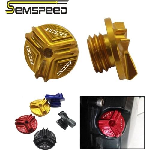 SEMSPEED M20*2.5 Z1000 logo For KAWASAKI Z 1000 Z1000SX 2010-2018 2019 Motorcycle Engine Oil Plug Filler Cup Cover Screw Bolts